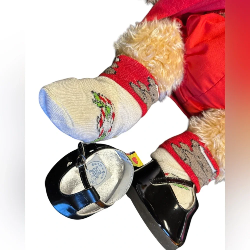 Build A Bear Mrs Santa Claus w Dress Apron Hat Shoes And Panties Red BAB EUC